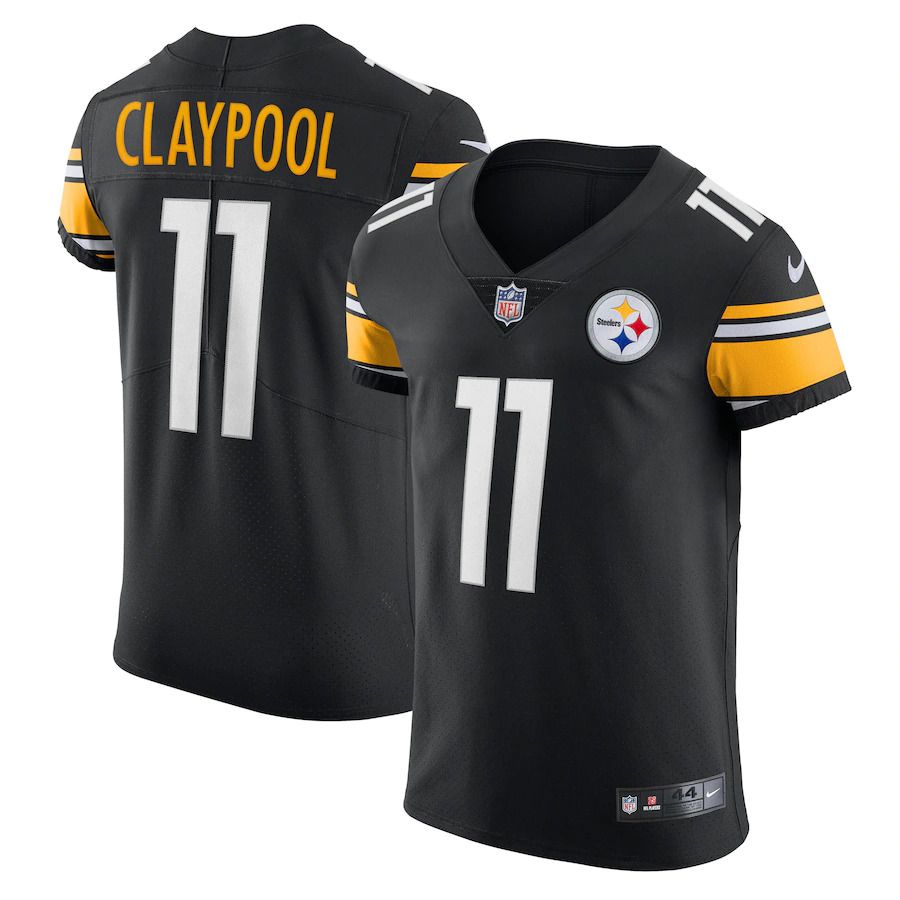 Men Pittsburgh Steelers #11 Chase Claypool Nike Black Vapor Elite Player NFL Jersey
